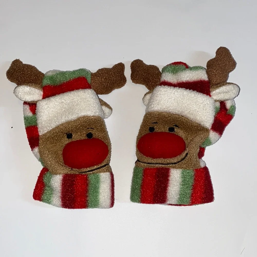 Adorable Christmas Reindeer infant/toddler mittens